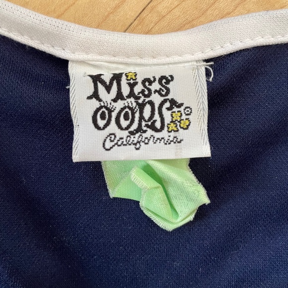 Vintage Miss Oops California navy and white trim dress - Picture 14 of 15